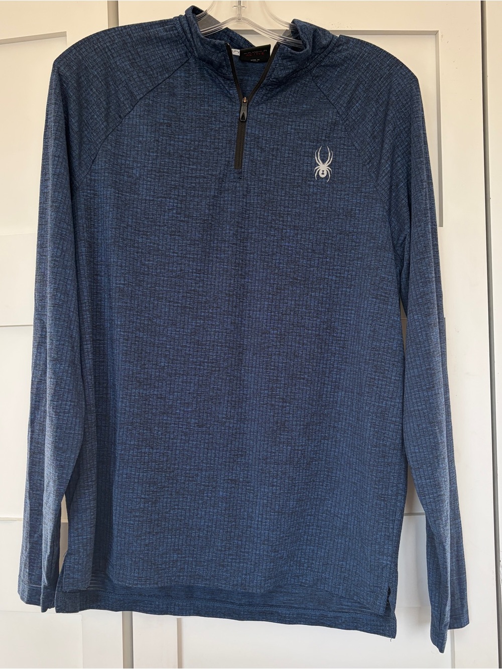 Spyder Men's Navy Blue Heather Quarter-Zip Pullover